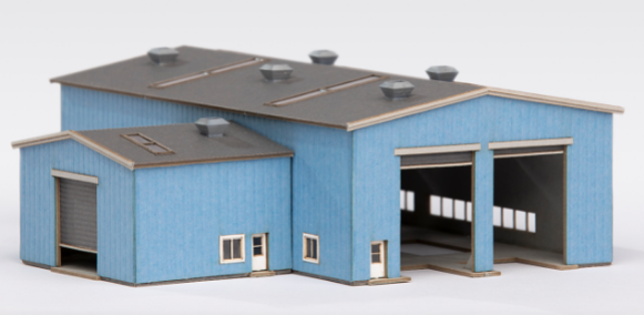 Weathered Effect Sheds Coverstock Model Kit SK1 Z Scale Buildings Kit - 3 