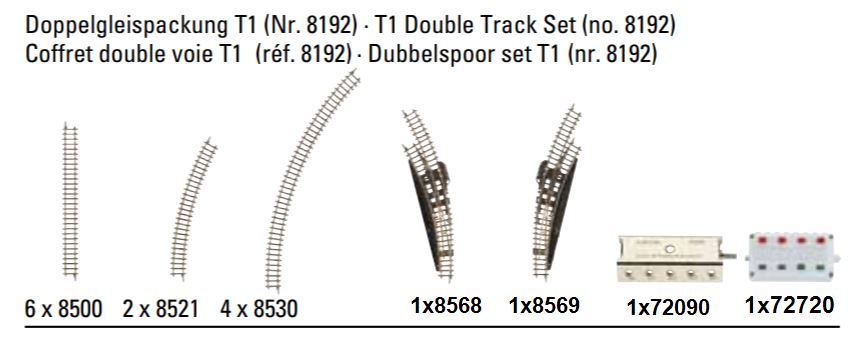 メルクリンZゲージ 拡張レールセット 8192 Set-T1 MARKLIN 8192: z.scale.hobo