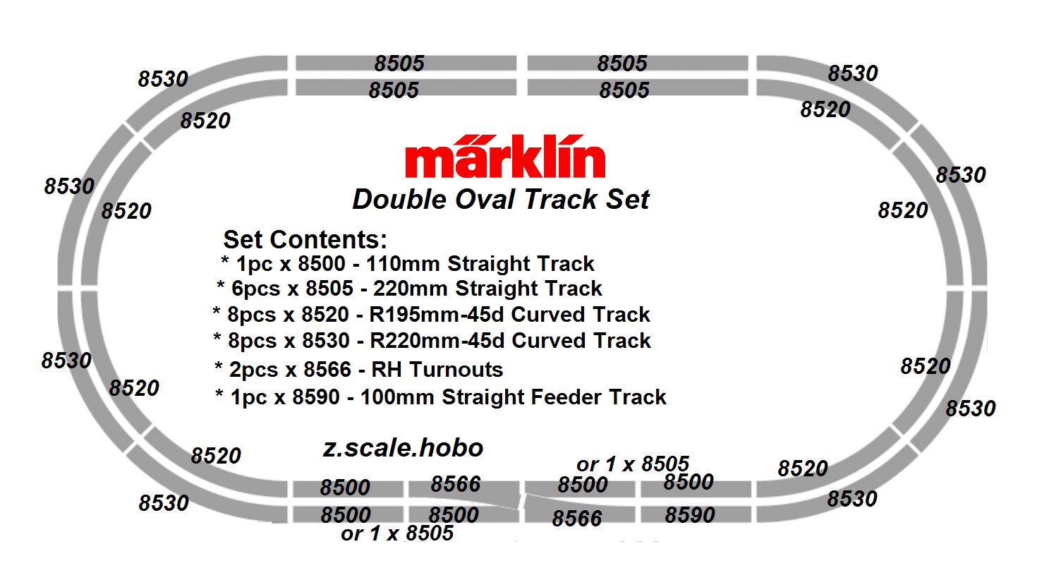 Marklin 8500 Straight Track Section 